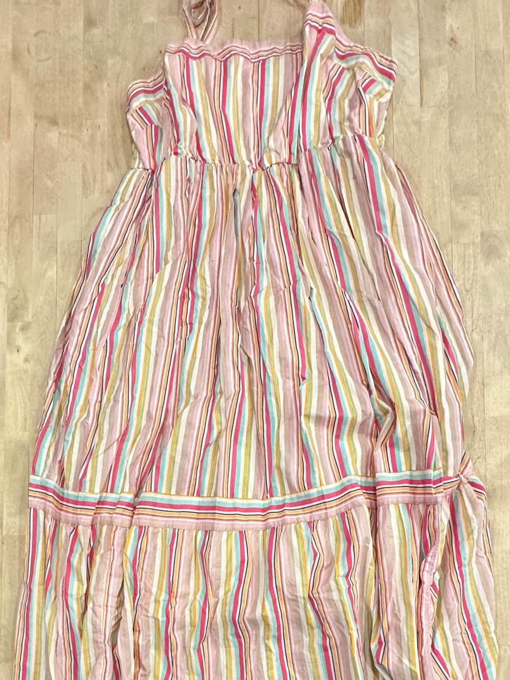 Lane Bryant Girls Multicolor Stripe Sundress - Pink, Blue, Yellow, Green
